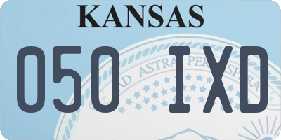KS license plate 050IXD