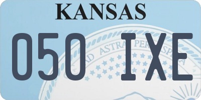 KS license plate 050IXE