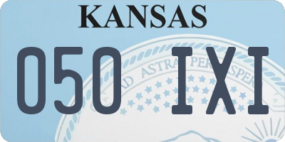 KS license plate 050IXI