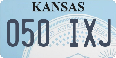 KS license plate 050IXJ