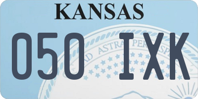 KS license plate 050IXK