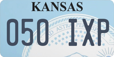 KS license plate 050IXP