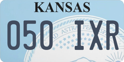 KS license plate 050IXR