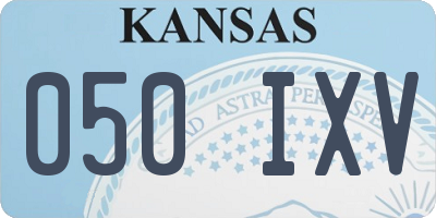 KS license plate 050IXV
