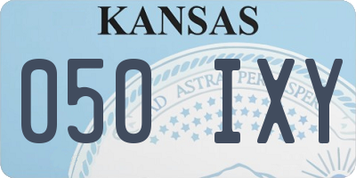 KS license plate 050IXY
