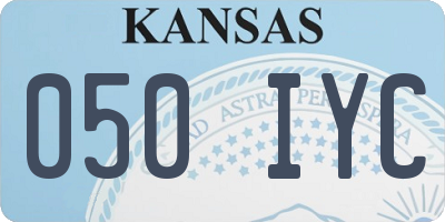 KS license plate 050IYC