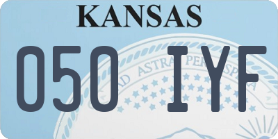 KS license plate 050IYF