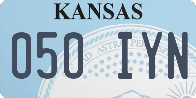KS license plate 050IYN
