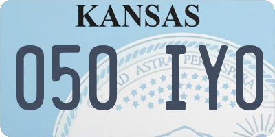 KS license plate 050IYO