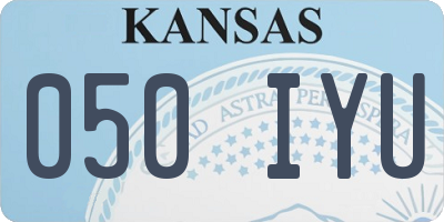 KS license plate 050IYU