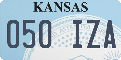 KS license plate 050IZA