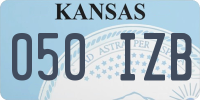 KS license plate 050IZB