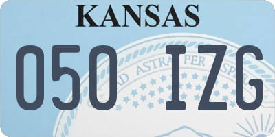 KS license plate 050IZG