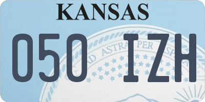 KS license plate 050IZH