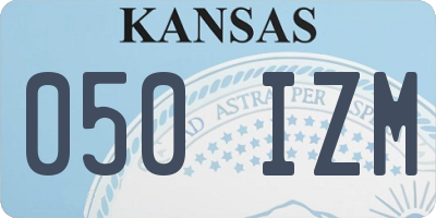 KS license plate 050IZM
