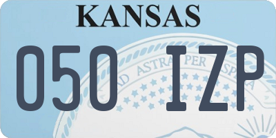 KS license plate 050IZP