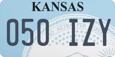 KS license plate 050IZY
