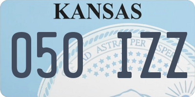 KS license plate 050IZZ