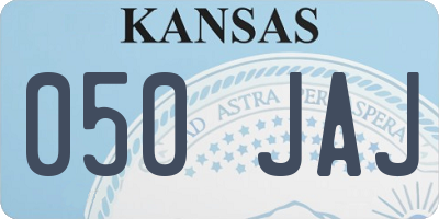 KS license plate 050JAJ