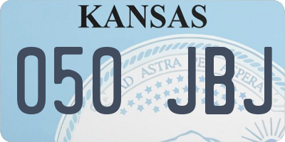 KS license plate 050JBJ