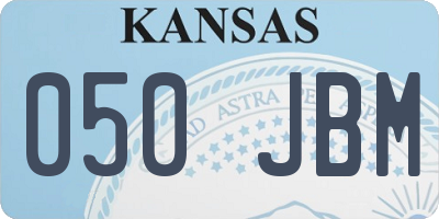 KS license plate 050JBM