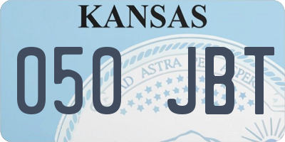 KS license plate 050JBT
