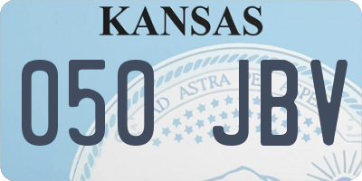 KS license plate 050JBV