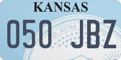 KS license plate 050JBZ
