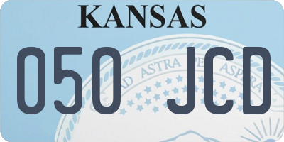 KS license plate 050JCD