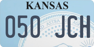 KS license plate 050JCH