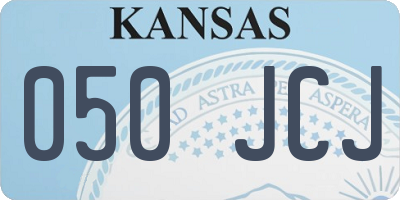 KS license plate 050JCJ