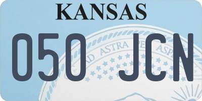 KS license plate 050JCN