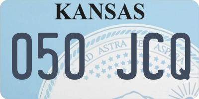 KS license plate 050JCQ