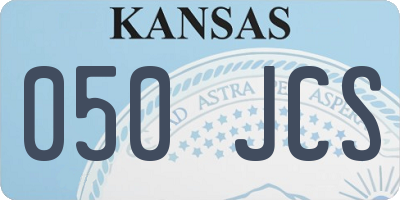 KS license plate 050JCS