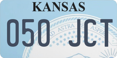 KS license plate 050JCT