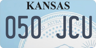 KS license plate 050JCU