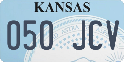 KS license plate 050JCV