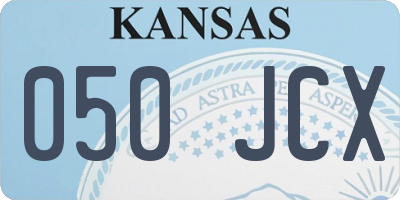 KS license plate 050JCX