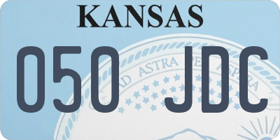 KS license plate 050JDC