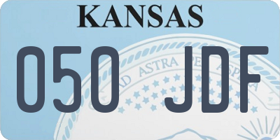 KS license plate 050JDF