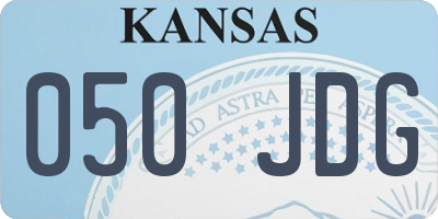 KS license plate 050JDG