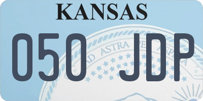 KS license plate 050JDP