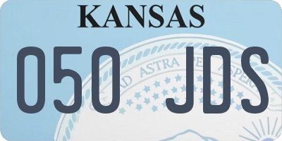 KS license plate 050JDS