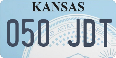 KS license plate 050JDT