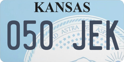 KS license plate 050JEK