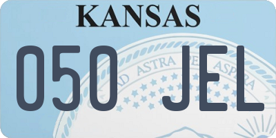 KS license plate 050JEL