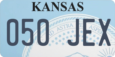 KS license plate 050JEX