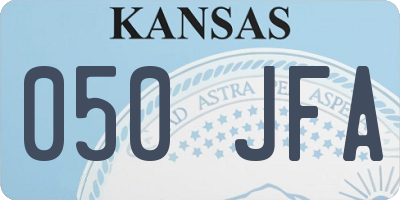 KS license plate 050JFA