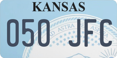 KS license plate 050JFC