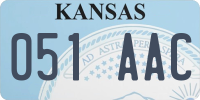 KS license plate 051AAC